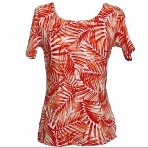 Christopher & Banks Palm Print Top